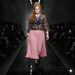 Floral Black Sheer Women's Top